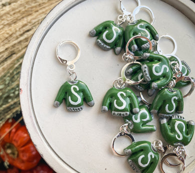 Slytherin Sweater | Polymer Clay Stitch Markers |