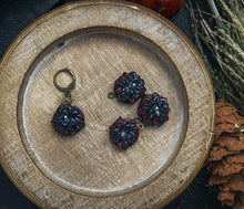 Black Dahlia | Wednesday Collection | Polymer Clay Stitch Markers |