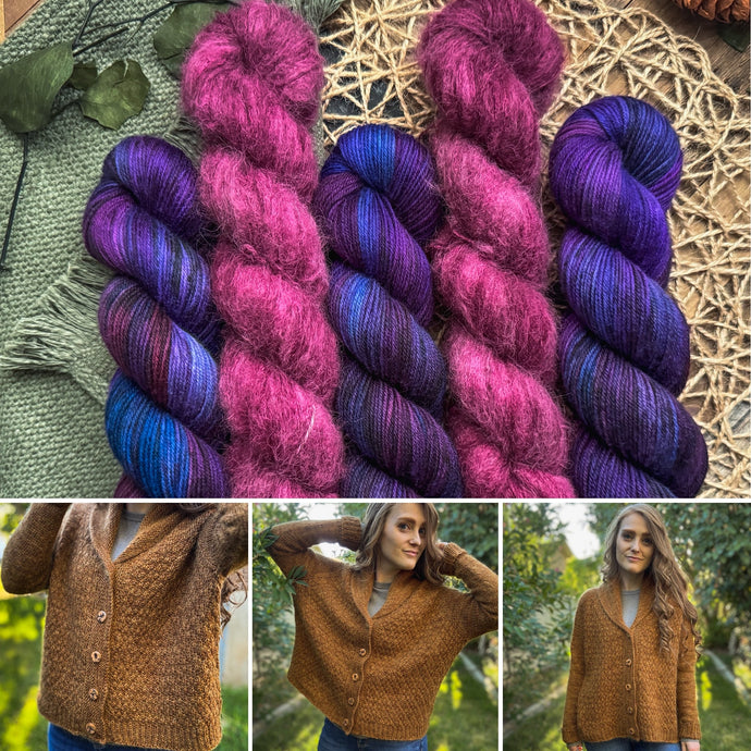 Winter Court Cardi Kit | DK + Suri Lace Version | Night Fire