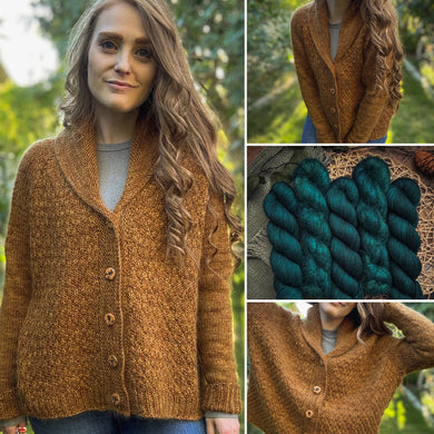 Winter Court Cardi Kit | DK + Mohair Version | Riverwoods