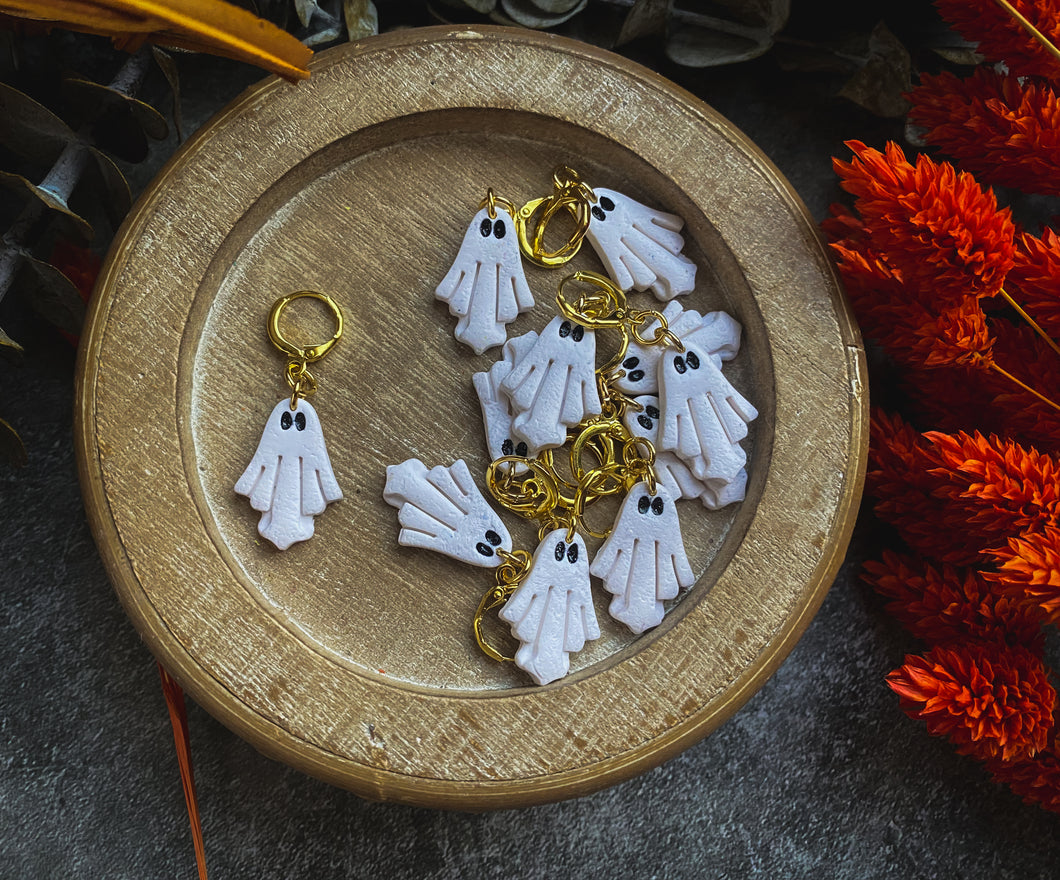 Ghosties | Polymer Clay Stitch Markers |