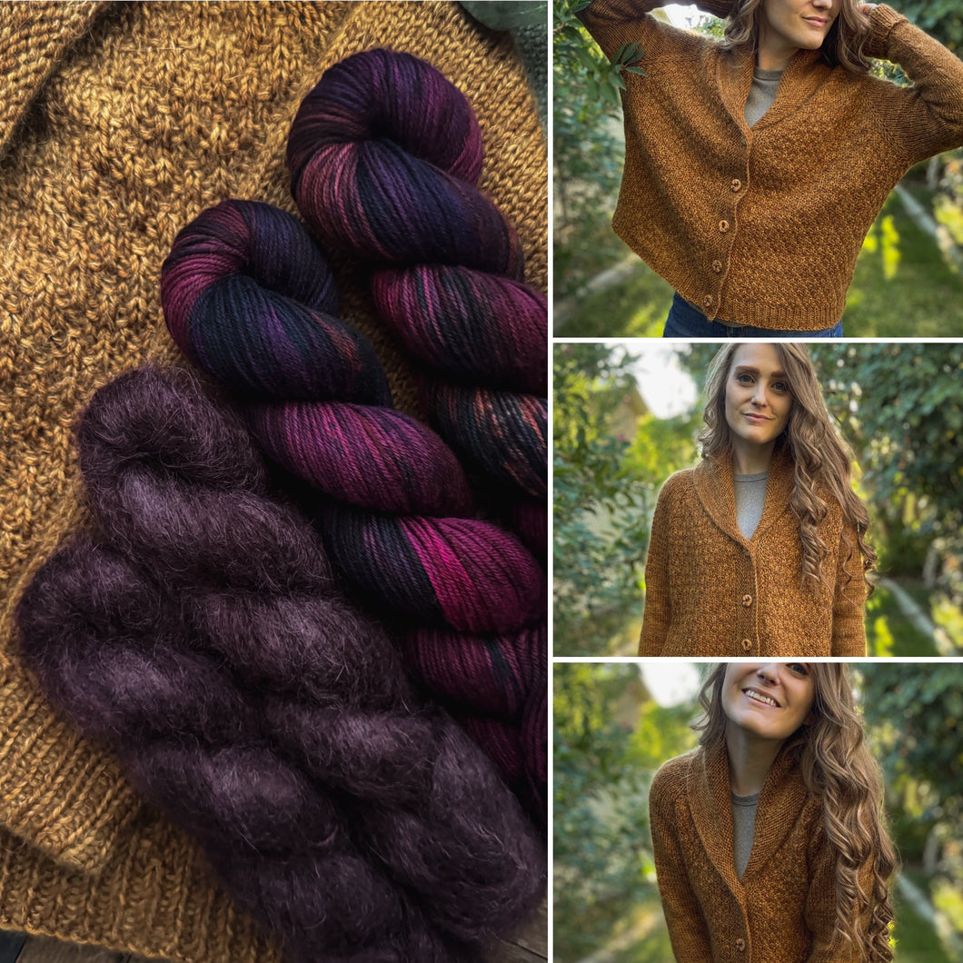 Winter Court Cardi Kit | DK + Mohair Version | Fortune Teller