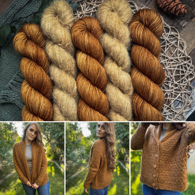 Winter Court Cardi Kit | DK + Suri Lace Version | Boot Leather