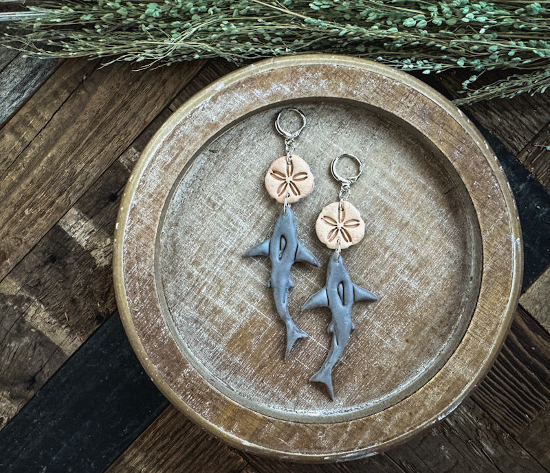 Shark Bait Earrings  | Polymer Clay Jewelry