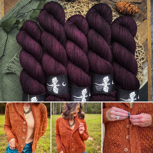 Winter Court Cardi Kit | Worsted Version | Nevermore