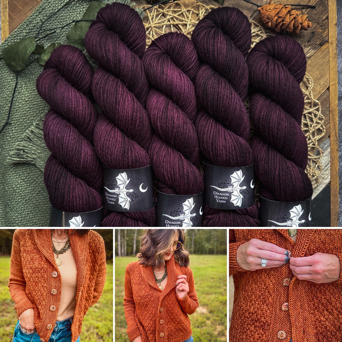 Winter Court Cardi Kit | Worsted Version | Nevermore
