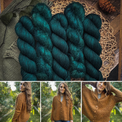 Winter Court Cardi Kit | DK + Suri Lace Version | Riverwoods