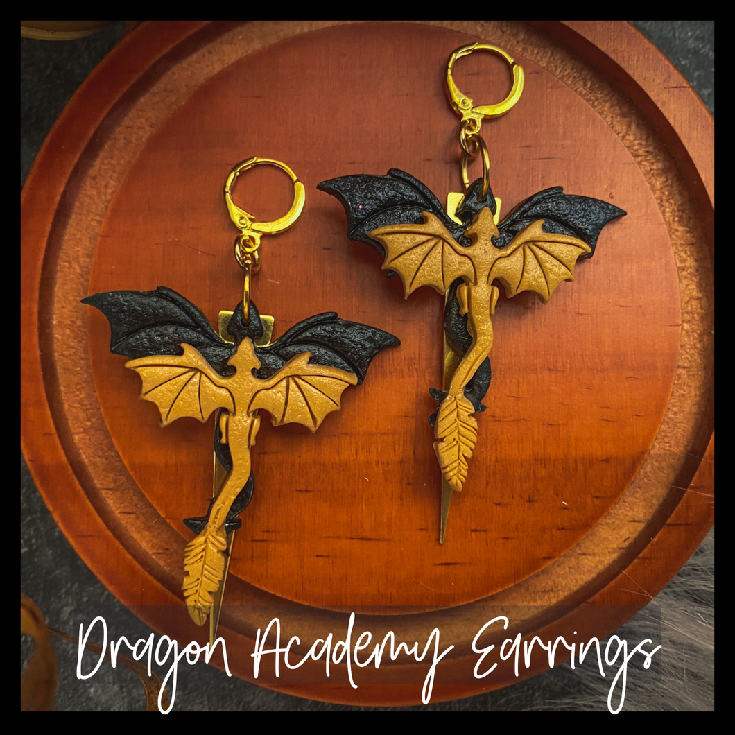 Dragon Academy Earrings | Polymer Clay Jewelry