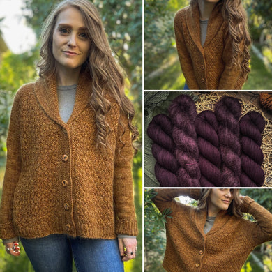 Winter Court Cardi Kit | DK + Mohair Version | Nevermore