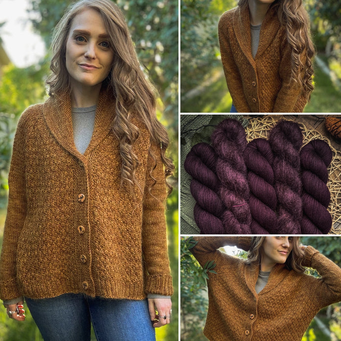 Winter Court Cardi Kit | DK + Mohair Version | Nevermore