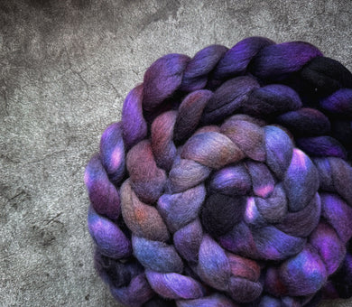 Beautiful Darkness - South American Combed Top Wool - Roving