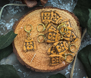 Gingerbread Sweater | Polymer Clay Stitch Markers |