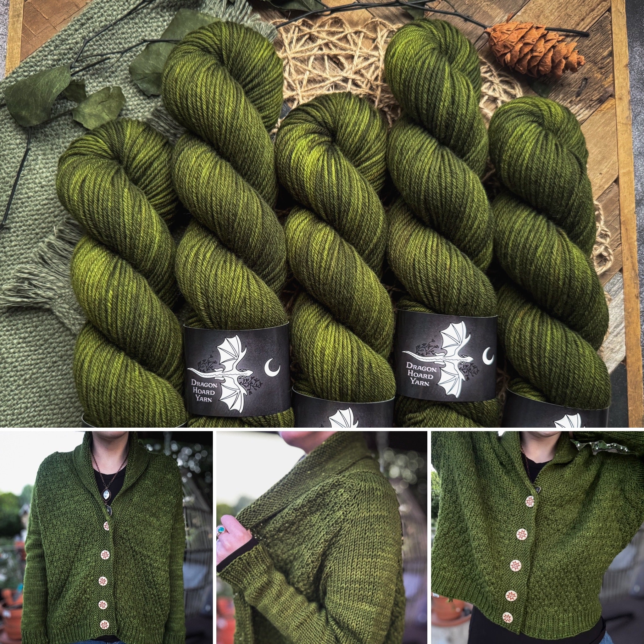 Winter Court Cardi Kit | Worsted Version | Venom – Dragon Hoard Yarn