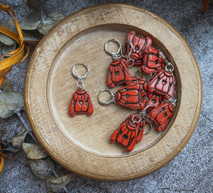 Perfect Pumpkin Sweater | Polymer Clay Stitch Markers |