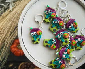 Halloween Charms | Zombie Travel Mugs | Polymer Clay Stitch Markers |
