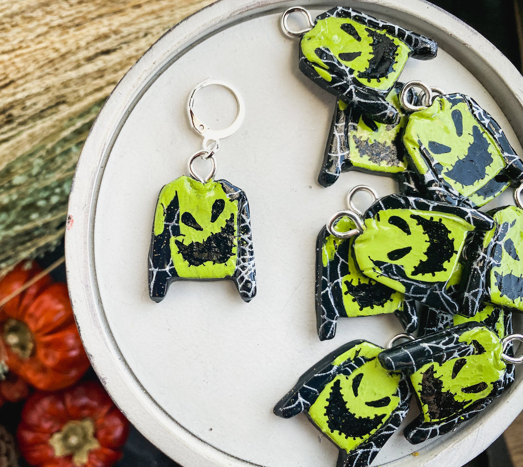 Nightmare | Oogie Boogie Sweater | Polymer Clay Stitch Markers |