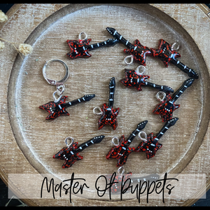 Stranger Things | Eddie’s Guitar | Polymer Clay Stitch Markers |