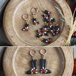 Boot Weather | Polymer Clay Stitch Markers |