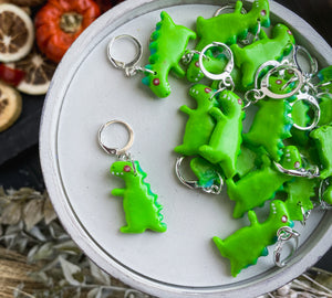 Reptar | Polymer Clay Stitch Markers |