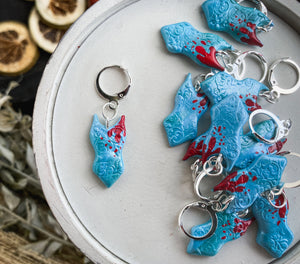 Shark Week | Murky Waters Swimming Suit | Polymer Clay Stitch Markers |