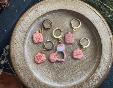 Autumn Mickey Ears Sets  | PSL | Polymer Clay Stitch Markers |