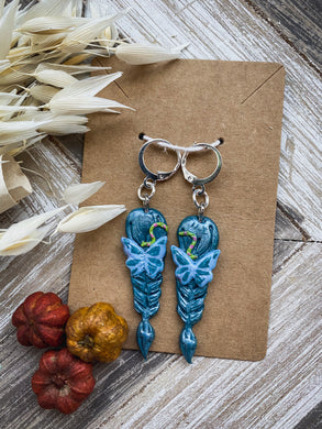 Braided Earrings | Corpse Bride | Polymer Clay Jewelry