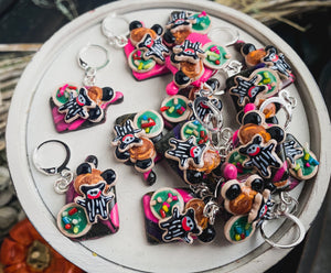 Nightmare | Bright Cookie Tray | Polymer Clay Stitch Markers |