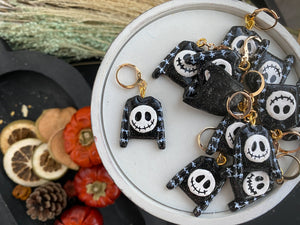 Nightmare | Skeleton Sweater | Polymer Clay Stitch Markers |